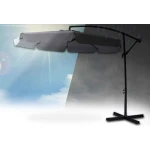Parasol ogrodowy składany 8 segmentów szary 350cm