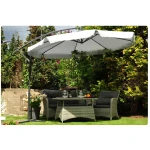 Parasol ogrodowy składany 8 segmentów szary 350cm