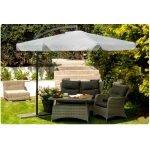 Parasol ogrodowy składany 8 segmentów szary 350cm