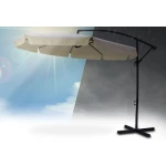 Parasol ogrodowy składany 8 segmentów beżowy 350cm