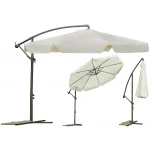 Parasol ogrodowy składany 8 segmentów beżowy 350cm