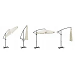 Parasol ogrodowy składany 8 segmentów beżowy 350cm