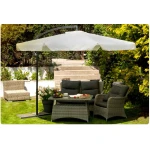 Parasol ogrodowy składany 8 segmentów beżowy 350cm