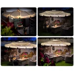 Parasol ogrodowy składany 8 segmentów zielony 350cm