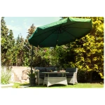 Parasol ogrodowy składany 8 segmentów zielony 350cm