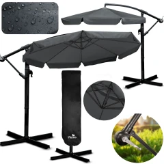 Parasol ogrodowy składany 8 segmentowy 350 cm z pokrowcem Plonos PL-881