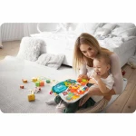 Pchacz stolik edukacyjny 3w1 RK-810 biało-niebieski 