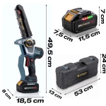 Piła łańcuchowa akumulatorowa 4,0Ah PRO gałęziówka 10" 8" pilarka Humberg HM-437
