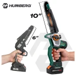 Piła łańcuchowa akumulatorowa 4,0Ah PRO gałęziówka 10" 8" pilarka Humberg HM-437