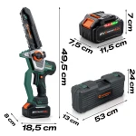 Piła łańcuchowa akumulatorowa 4,0Ah PRO gałęziówka 10" 8" pilarka Humberg HM-437
