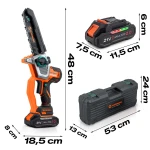 Piła łańcuchowa akumulatorowa 2x2,0 Ah PRO gałęziówka 10" 8" pilarka Humberg HM-437