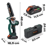 Piła łańcuchowa akumulatorowa 2x2,0 Ah PRO gałęziówka 10" 8" pilarka Humberg HM-437