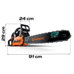 Piła spalinowa łańcuchowa pilarka do drewna 16" Humberg HM-662