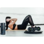 Piłka + podwójna piłka do masażu - zestaw -  NS-997 czarno-niebieska