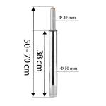 Podnośnik do hokera 53-73 cm chromowany