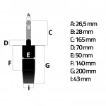 Podnośnik pneumatyczny czarny do fotela biurowego 