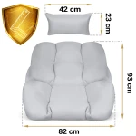 Poduszka do fotela wiszącego Luisiana Sofotel szara