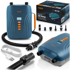 Pompka elektryczna do materaca pontonu SUPa + 6 przejściówek 12V Neo-Sport NS-713