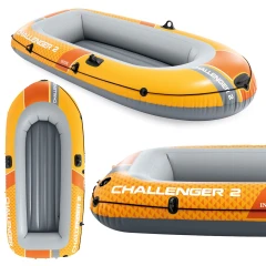 Ponton Challenger 2os 200kg 236x114x41 cm pompka wiosła INTEX 66313
