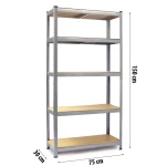 Regał metalowy magazynowy 150 x 75 x 30 cm Humberg HR-810