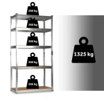 Regał metalowy magazynowy 183 x 90 x 40 cm Humberg HR-853 srebrny