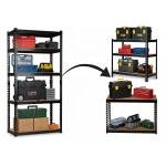 Regał metalowy magazynowy 183 x 90 x 40 cm Humberg HR-853 czarny