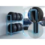 Regał stojak na opony koła metalowy półka na 8 opon Humberg HM-386