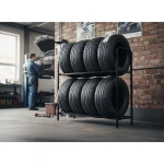 Regał stojak na opony koła metalowy półka na 8 opon Humberg HM-386