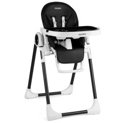 Krzesełko do karmienia ze stolikiem, leżaczek Belo czarne