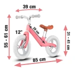 Rowerek biegowy Magnesium różowy Ricokids RC-622