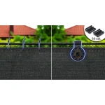 Siatka cieniująca 1,2x25m 110g/m2 + 50 zacisków szara