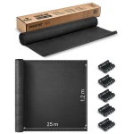 Siatka cieniująca 1,2x25m 110g/m2 + 50 zacisków szara