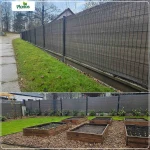 Siatka cieniująca 1,2x25m 110g/m2 + 50 zacisków szara