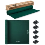 Siatka cieniująca 1,2x25m 110g/m2 + 50 zacisków zielona