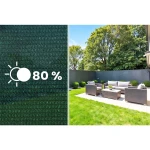 Siatka cieniująca 1,2x25m 110g/m2 + 50 zacisków zielona