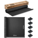 Siatka cieniująca 1,2x25m 140g/m2 + 50 zacisków szara