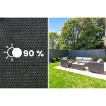 Siatka cieniująca 1,2x50m 140g/m2 + 50 zacisków szara