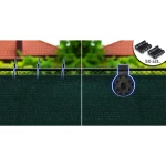 Siatka cieniująca 1,5x25m 140g/m2 + 50 zacisków zielona