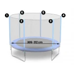 Siatka zewnętrzna do trampolin 312cm 10ft Neo-Sport