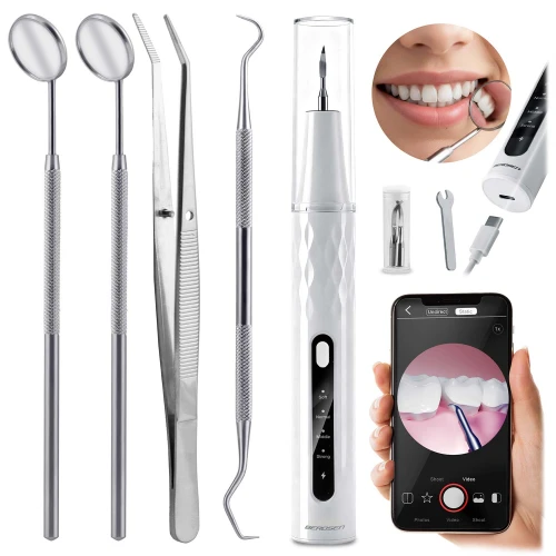 Skaler ultradźwiękowy kamera do zębów 4 tryby do usuwania kamienia LED Berdsen BD-250