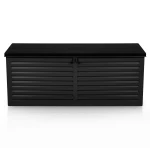 Skrzynia ogrodowa 143,5 x 57 x 53,5 cm 390 litrów czarna