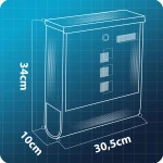 Skrzynka na listy 34x30,5x10 cm antracyt HM-861