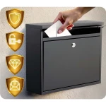 Skrzynka na listy 37,5x30,5x12 cm czarna HM-860