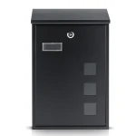 Skrzynka na listy 39x25,5x12 cm czarna HM-864