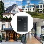 Skrzynka na listy 39x25,5x12 cm czarna HM-864