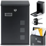 Skrzynka na listy 39x25,5x12 cm czarna HM-864