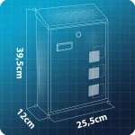 Skrzynka na listy 39x25,5x12 cm czarna HM-864