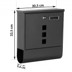 Skrzynka na listy 33x31x10cm antracyt 4993