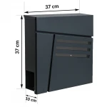 Skrzynka na listy 37x37x10cm antracyt 4996