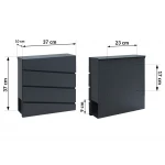 Skrzynka na listy 37x37x10cm antracyt 4992